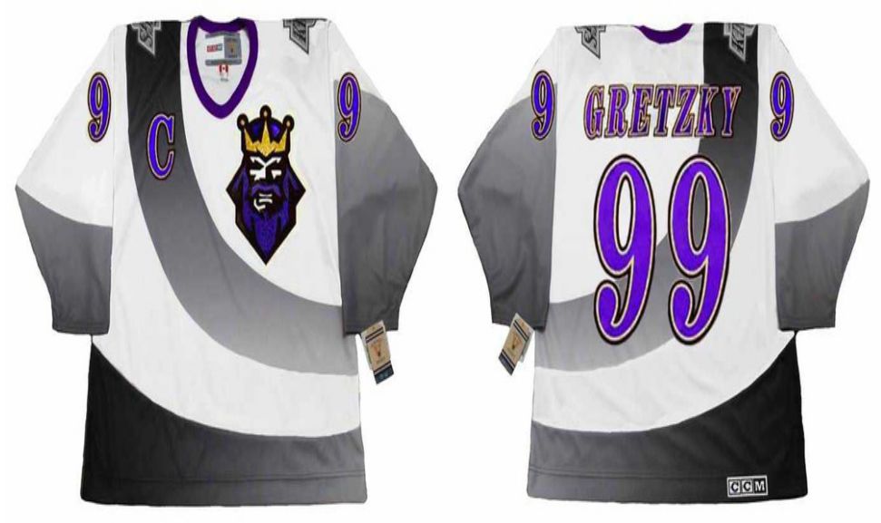 2019 Men Los Angeles Kings 99 Gretzky White CCM NHL jerseys